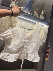 Chic White Eyelet Crop Top