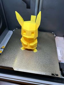 low poly Pikachu keychain option