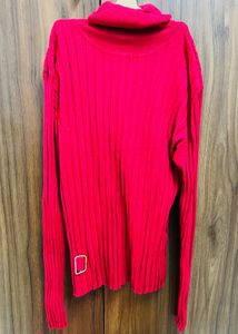 Cozy Red High-Neck Sweater – Gently Used