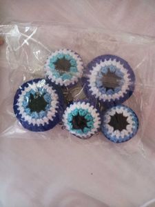 Crochet Evil Eye Keychain set