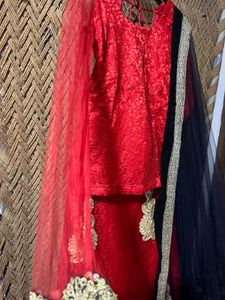 Stunning Red Embroidered Lehenga Choli With Duppta