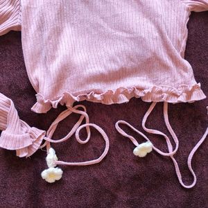 KOREAN💖 striped top &amp;Cute cardigan💝