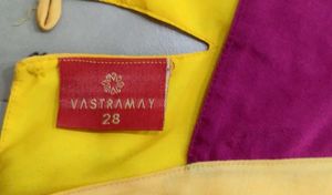 Vibrant Yellow Tiered Ethnic Dress