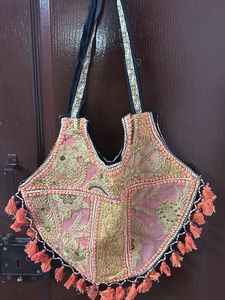 Cloth Bag Patch Embroidered Custom With Tassel