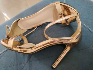 Glamorous Rose Gold Strappy Heels