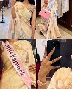 luxury Floral Print Saree