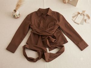 Savana New Stylish Brown Wrap Top