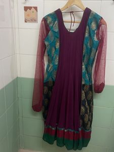 Exquisite Purple &amp; Teal Kurta Suit