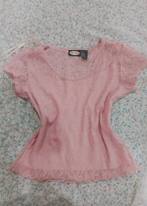 Charming Pink Lace Top
