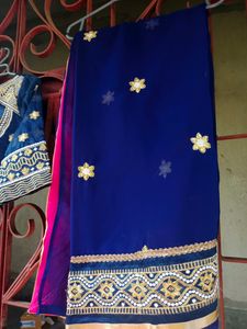 Designer Saree With Stitched Blouse