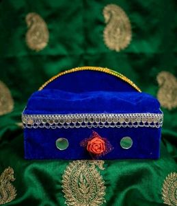 Royal Blue Velvet sofa for laddu gopal