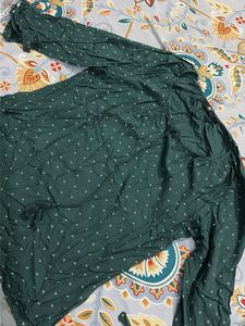 Elegant Dark Green Printed Top