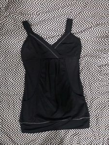 Chic Y2k Black V-Neck Top