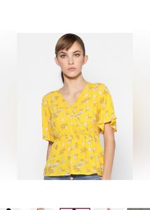 ONLY Casual Regular Sleeves PrintedWomen YellowTop