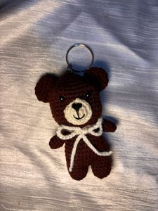 Handmade Crochet Teddy Bear Keychain