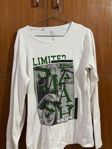 White Long Sleeve Graphic T-Shirt