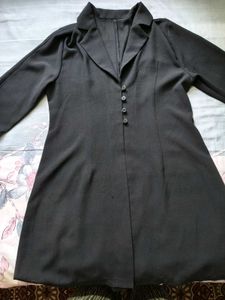 🎉Chic Georgette Black Blazer Dress