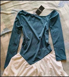 Chic Teal One-Shoulder Dress