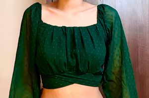 Chic Green Crop Top