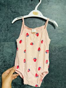 H&M branded Cute Strawberry Print Baby Bodysuit