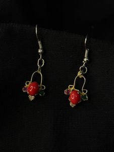 Red Gemstone Earrings😍