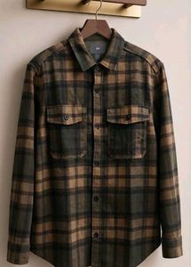 H&amp;M Oversized Plaid Flannel Overshirt