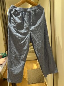 comfortable Striped Wide-Leg Pants