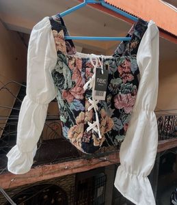 Floral Print Corset Top