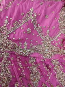 Stunning Pink Embellished gown with dupatta i