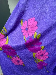 Purple Floral Wrap Dress