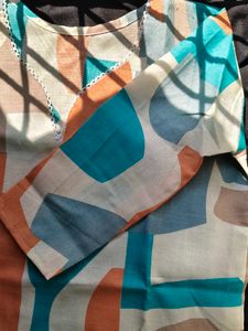 Abstract Print Cotton Kurta