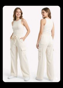 Cream Cargo Pants Outfit