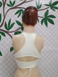 (200)White Sports Bra