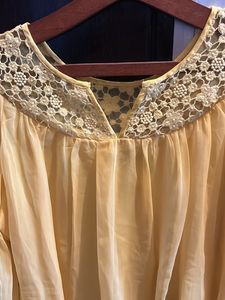 Yellow Georgette Top From Taurus
