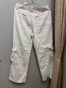 Zara Off-White Cargo Pants