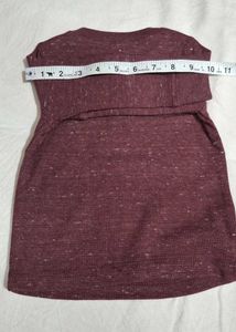 Cute Burgundy Long Sleeve T Shirt