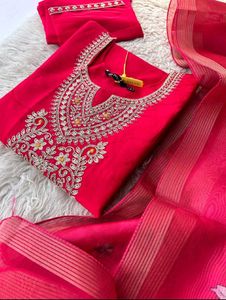 Vibrant Pink Embroidered Kurta Set
