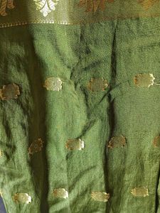 Beautiful Green Saree with Gold Motifs