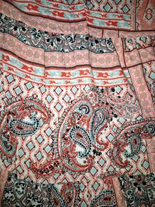 Boho Paisley Print Tiered Midi Dress