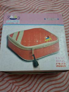 square lunch box with pouch