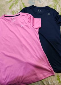Reebok Women's T-Shirts - Pink & Navy