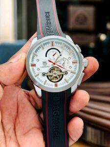 TAG Heuer Carrera.Black textured rubber strap for