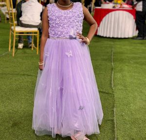 Girls Lavender Sequined frock