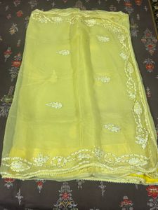 yellow saree