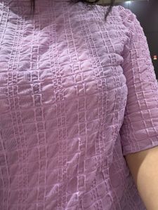 Lilac Textured Knit Top