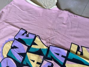 Graphic Print Colorblock T-Shirt