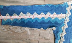 Versatile Blue Chevron Wrap Dress