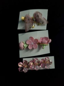 Cute flower butterfly pink korean Hair Clip 🩷