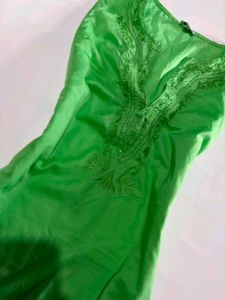 Vibrant Green Embroidered Kurta