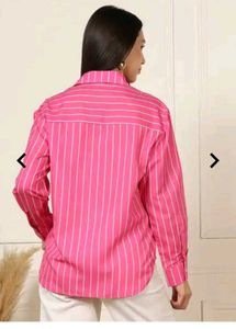 Pink Striped Button-Up Shirt